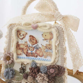 ROCOCO Style Lolita Bag Coffee Brown Polyester Flowers Bows Polyester Fiber Handbag Lolita Accessories