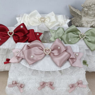 ROCOCO Style Lolita Handbag Cameo Pink PU Leather Chains Ruffles Bow Handbag Lolita Accessories