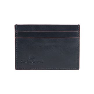 Simon Carter Red Edge Navy Leather Credit Card Holder