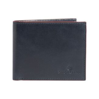 Simon Carter Red Edge Navy leather Wallet