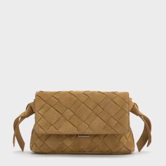 Charles & Keith - Ivette Recycled Suede Woven Crossbody Bag