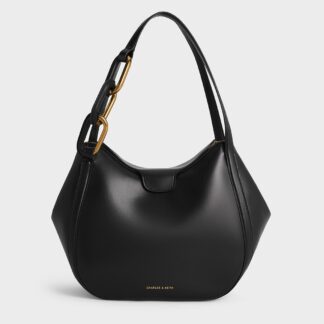 Charles & Keith - Kora Metallic-Accent Tote Bag