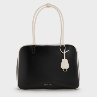 Charles & Keith - Large Sianna Two-Tone Bowling Bag