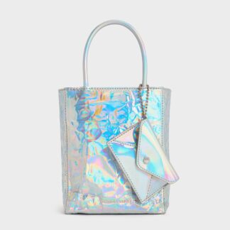 Charles & Keith - Matina Holographic Crinkle-Effect Elongated Tote Bag
