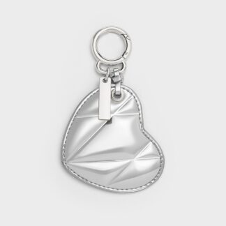 Charles & Keith - Metallic Heart Quilted Mirror Charm
