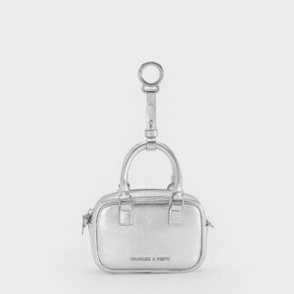 Charles & Keith - Sianna Metallic Bowling-Bag Charm
