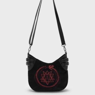 Alchemy by Killstar - Gothic Handbag - Ouroboros Infinitus Handbag - for Women - black-red