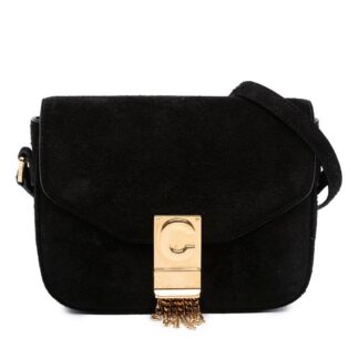 Celine Women's Preloved Elegant Shoulder Bag Crossbody Bags in Black