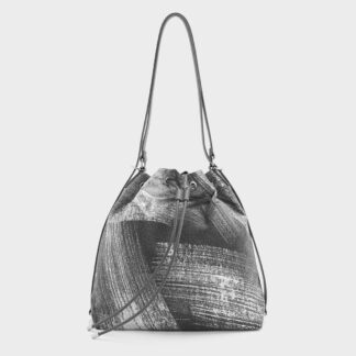Charles & Keith - Neva Brushed Denim Two-Way Bucket Bag