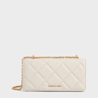 Charles & Keith - Paffuto Quilted Chain-Handle Long Wallet