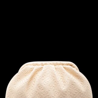 Belissh Women's Textured Pouch Crossbody Bag in Cream