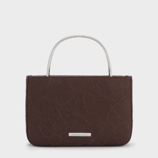 Charles & Keith - Jennis Lace & Satin Top Handle Bag