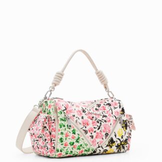 M floral canvas bag - WHITE - U