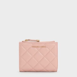 Charles & Keith - Alva Quilted Top-Zip Small Wallet