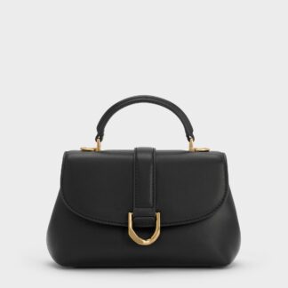 Charles & Keith - Gabine Leather Top Handle Bag