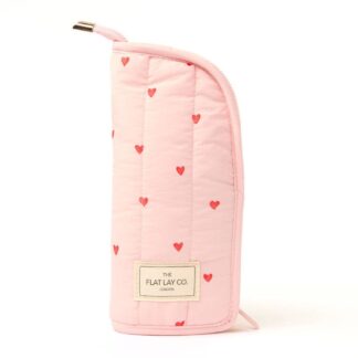 Debenhams Women's Standing Makeup Brush Case - Sweet Pink Hearts