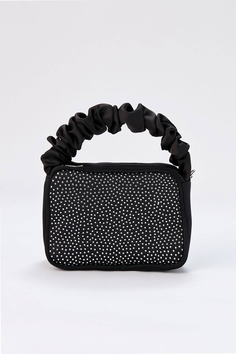 Belissh Women's Diamente Evening Bag with Detachable Crossbody Strap in Black
