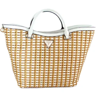 Guess Atalia Rafia Handbag Beige