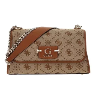 Guess Neda Convertible Flap Bag Brown