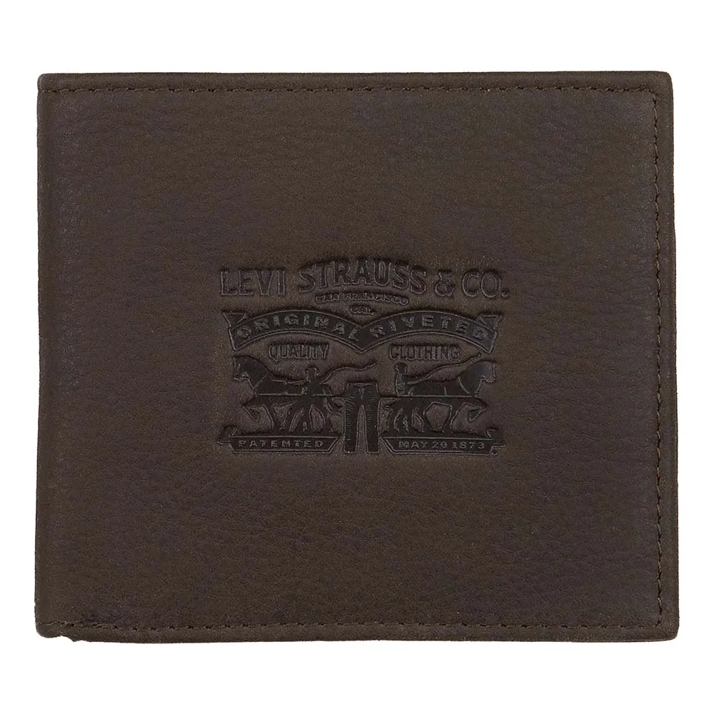 Levis Accessories Vintage Two Horse Bifold Wallet Brown Men