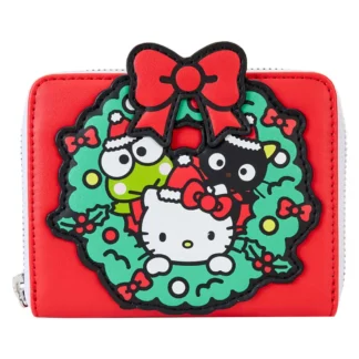 Loungefly Hello Kitty Sanrio Christmas Wallet Red Men,Women