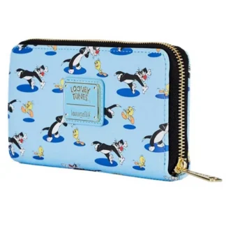Loungefly Looney Tunes Piolin & Silvestre Wallet Blue Women