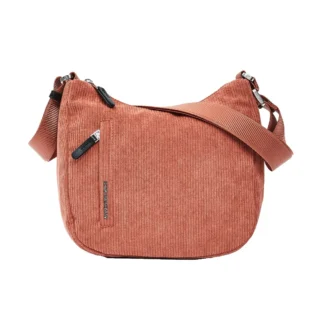 Mandarina Duck Hunter Velvet Hobo Medium Shoulder Bag Orange