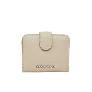 Mandarina Duck Mellow Leather Card 2 Wallet Beige Women