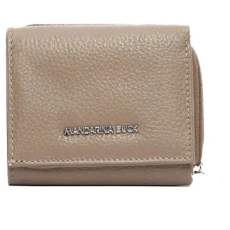 Mandarina Duck Mellow Leather Fzp76 Woman Wallet Beige Women