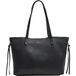 Pepe Jeans Audrey Script Shopper Bag Black
