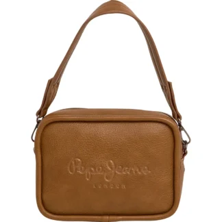 Pepe Jeans Bassy Code Shoulder Bag Brown