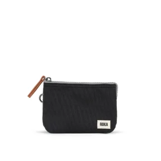 Roka London Carnaby Recycled Canvas Wallet Black S Men