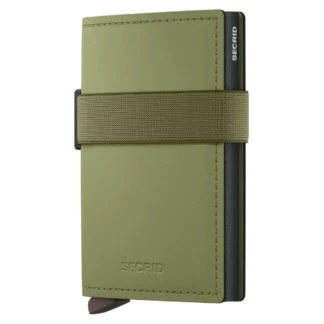 Secrid Bandwallet Matte Leather Wallet Green Men,Women