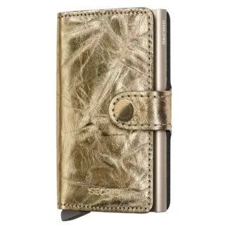 Secrid Miniwallet Crunch Leather Wallet Golden Men,Women