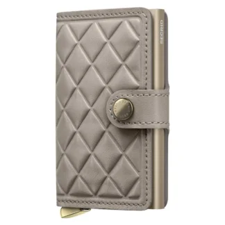 Secrid Miniwallet Emboss Diamond Leather Wallet Grey Men,Women