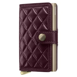 Secrid Miniwallet Emboss Diamond Leather Wallet Purple Men,Women