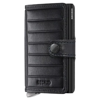 Secrid Miniwallet Emboss Lines Leather Wallet Black Men,Women