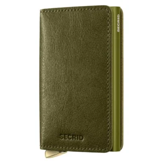 Secrid Slimwallet Basco Leather Wallet Green Men,Women