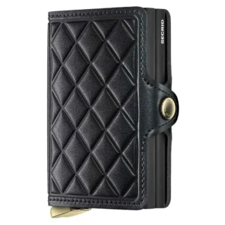 Secrid Twinwallet Emboss Diamond Leather Wallet Black Men,Women