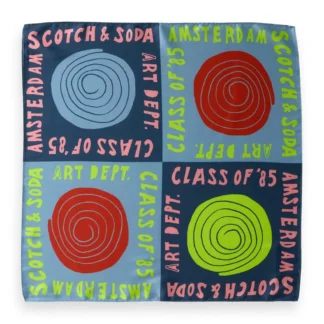 Scotch & Soda Art Dept Scarf Blue Woman