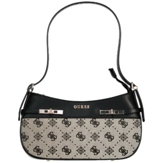 Guess Melinda Logo Shoulder Bag Black