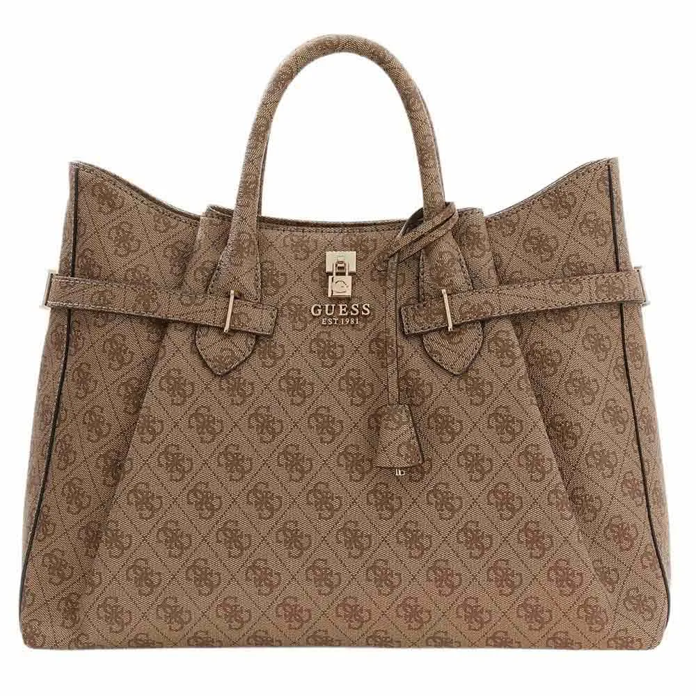 Guess Yesba Satchel Bag Brown