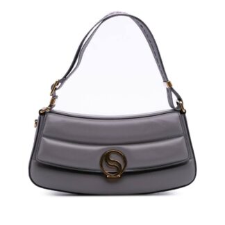 Stella McCartney Women's Preloved Alter Mat S Wave Padded Shoulder Bag in Grey