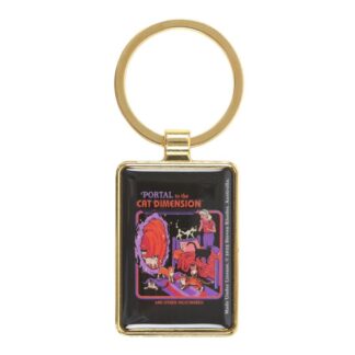 Steven Rhodes - Fun Keyring Pendant - Portal to the Cat Dimension - multicolour
