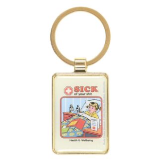 Steven Rhodes - Fun Keyring Pendant - Sick of Your Shit - multicolour