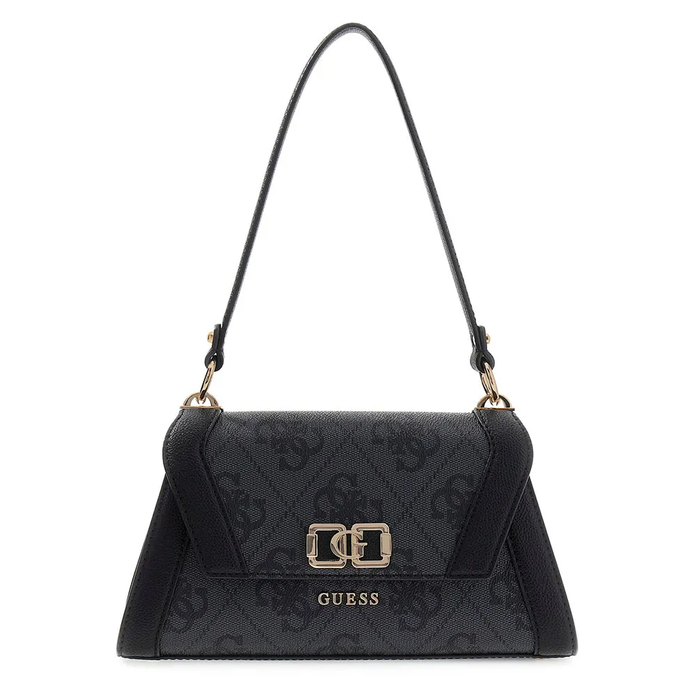Guess Karnilla Logo Flap Shoulder Bag Black