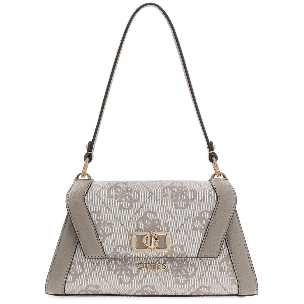 Guess Karnilla Logo Flap Shoulder Bag White