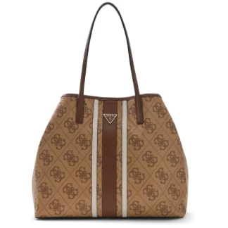 Guess Victtoria Large Tote Bag Brown