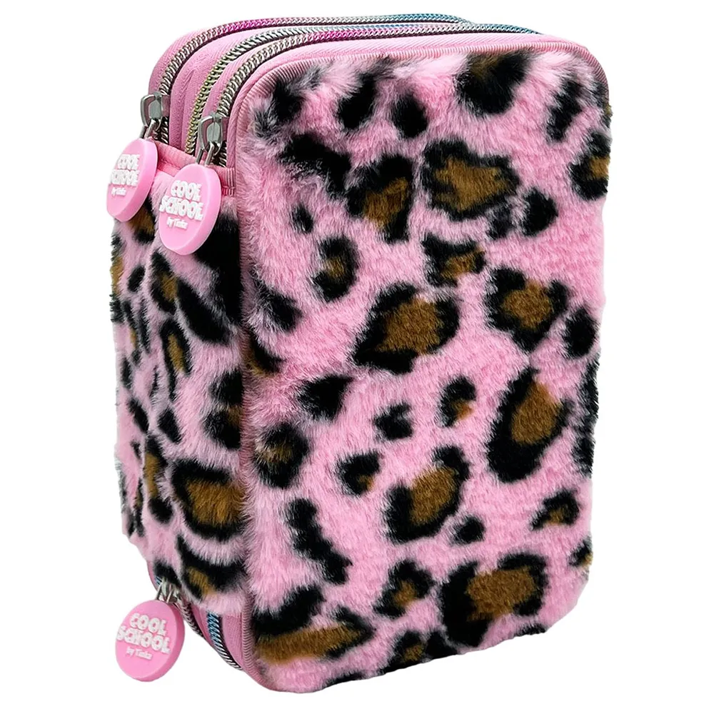 Tinka Leopard Rosa (8 804206) Triple Pocket Pencil Case Pink Men
